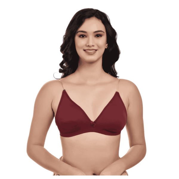 FLORRIS VALENITA BACKLESS BRA WITH TRANSPARENT T.P,NON PSDDED WIRE FREE,COMFORTABLE FABRIC.